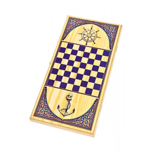 Нарды+Шашки "Походные - Парусник" большие